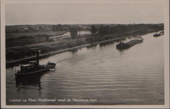Scheepvaart Maas en Waalkanaal tussen Heumen en Malden jaar 1948