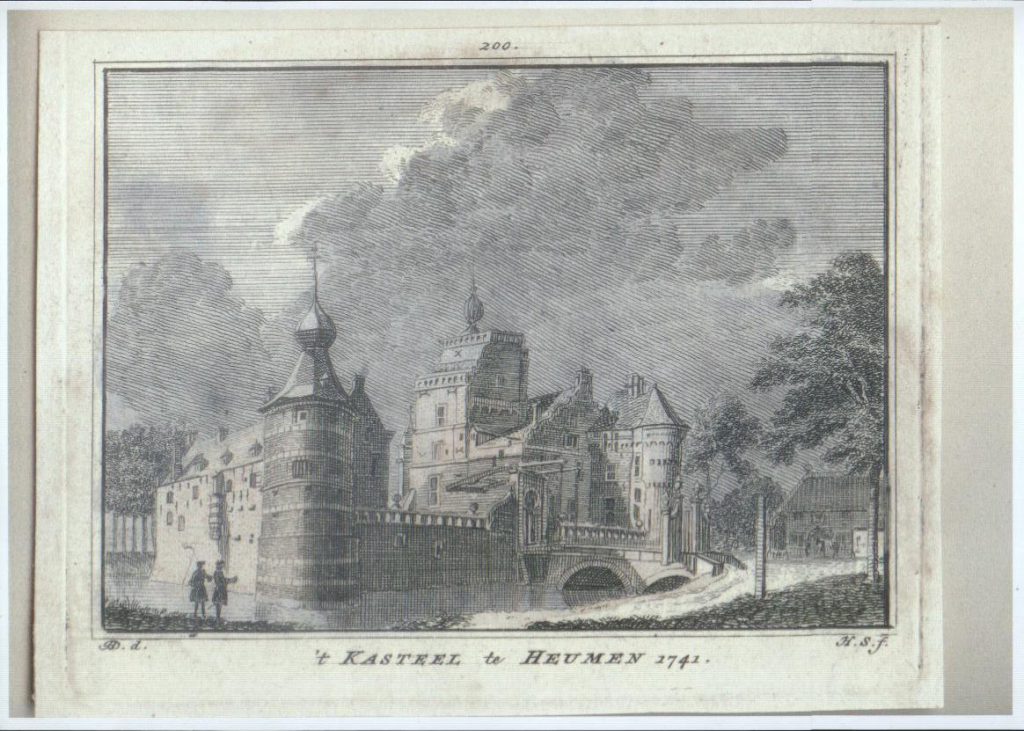 Kasteel te Heumen 1741 heeft gestaan aan de maas tussen de jachthaven en de brug over de maas . In het koetshuis van het kasteel heeft de Fam Grad Paau het laatste gewoond. bron Th. Noy